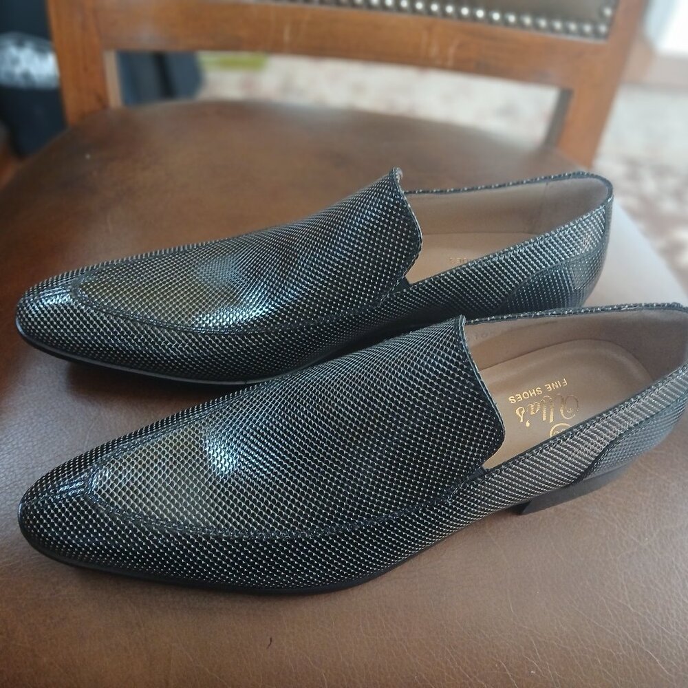 Embossed leather formal mens shoes.